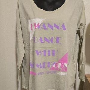 Whitney Houston Vintage Canvas Tee NWOT